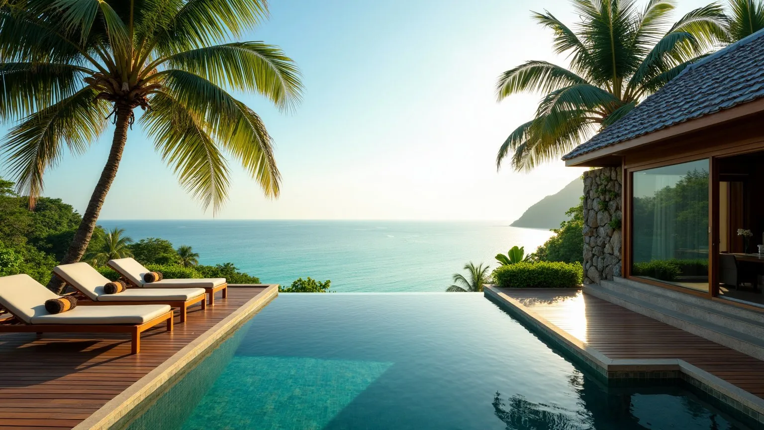 Willa premium na klifie z infinity pool nad Morzem Andamańskim